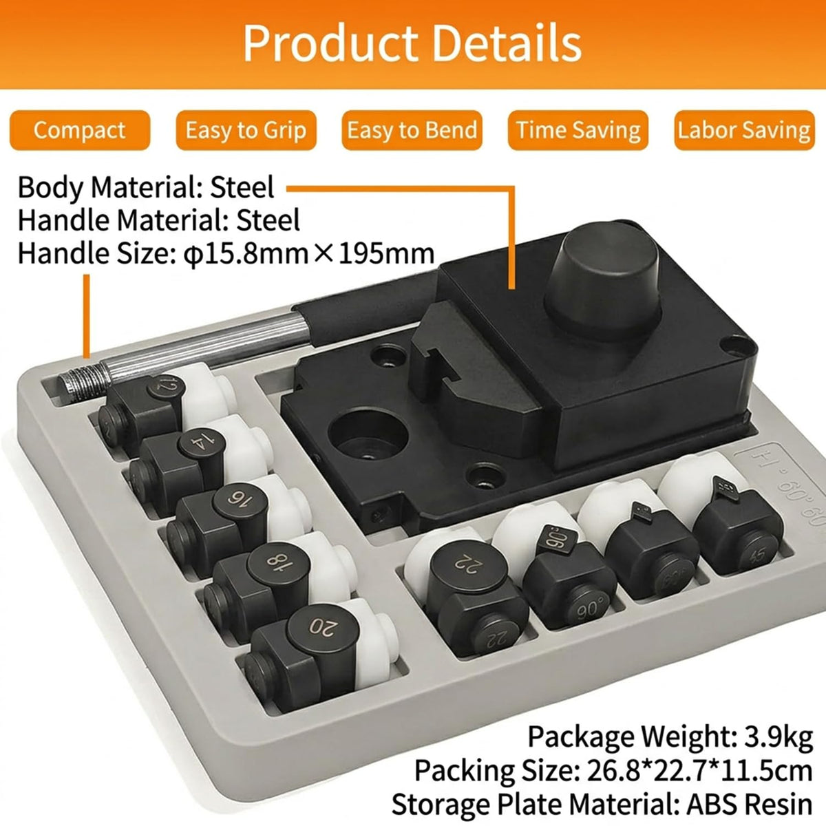 Ring Bender Tool Kit for Metal up to 3mm Steel Nylon Dies Mandrel Ring Sizer Spoon Ring Maker Heavy Duty Tool