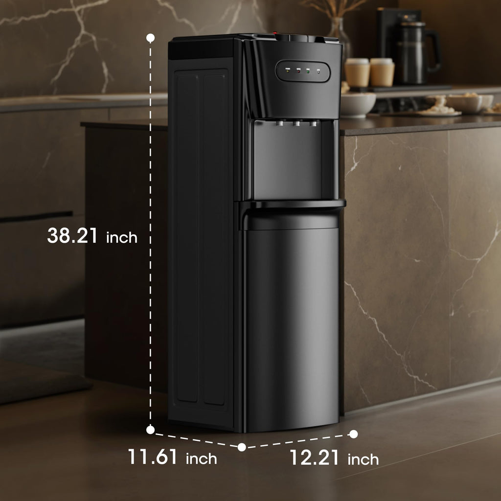 Bottom Loading Water Cooler Dispenser Charcoal Black for Home Office Kitchen and Dorm Room