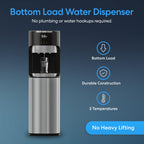 Bottom Loading Water Cooler Dispenser for 5 Gallon Bottles Stainless Steel Freestanding Home Office