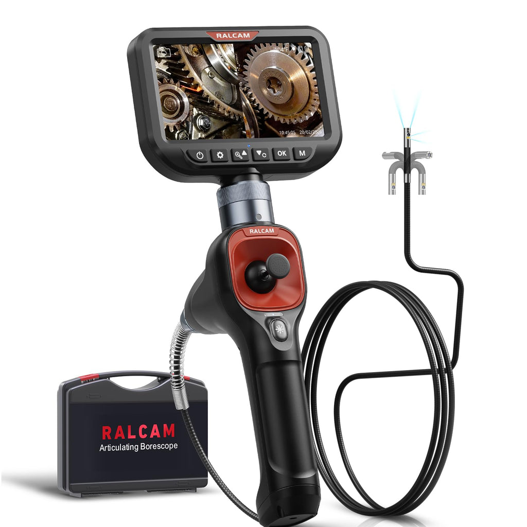 360 Degree Articulating Borescope for Automotive HVAC Engine Inspection with Slim Probe Camera