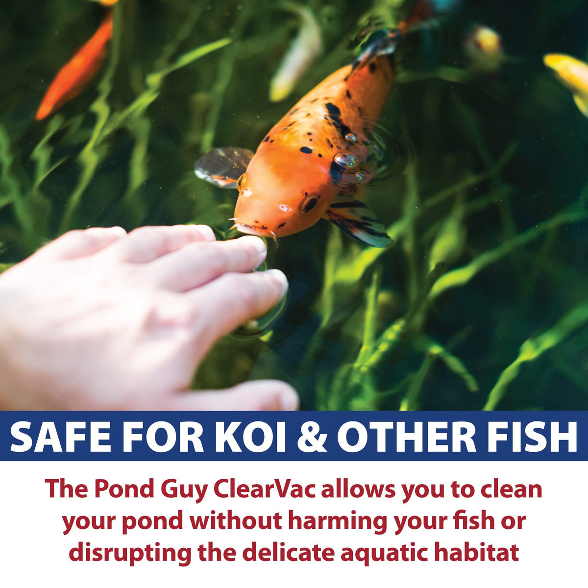 Pond Vacuum Cleaner Cleaning Tool for Outdoor Decorative Ponds Garden Water Features and Koi Ponds