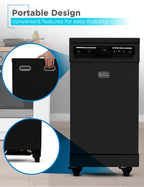 18 Inch Portable Dishwasher Energy Star BPD8B Black Compact Efficient Design for Small Spaces