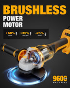 Cordless Angle Grinder 20V Battery Powered Tool for Cutting Grinding Polishing and DIY Work