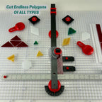 Beetle Bits Glass Cutting System with 6 Pack Waffle Grids and Push Button Flying Beetle Cutter