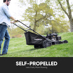 EasyDrive Pro 22 inch 170cc self propelled gas lawn mower walk behind design 22 inch cutting deck