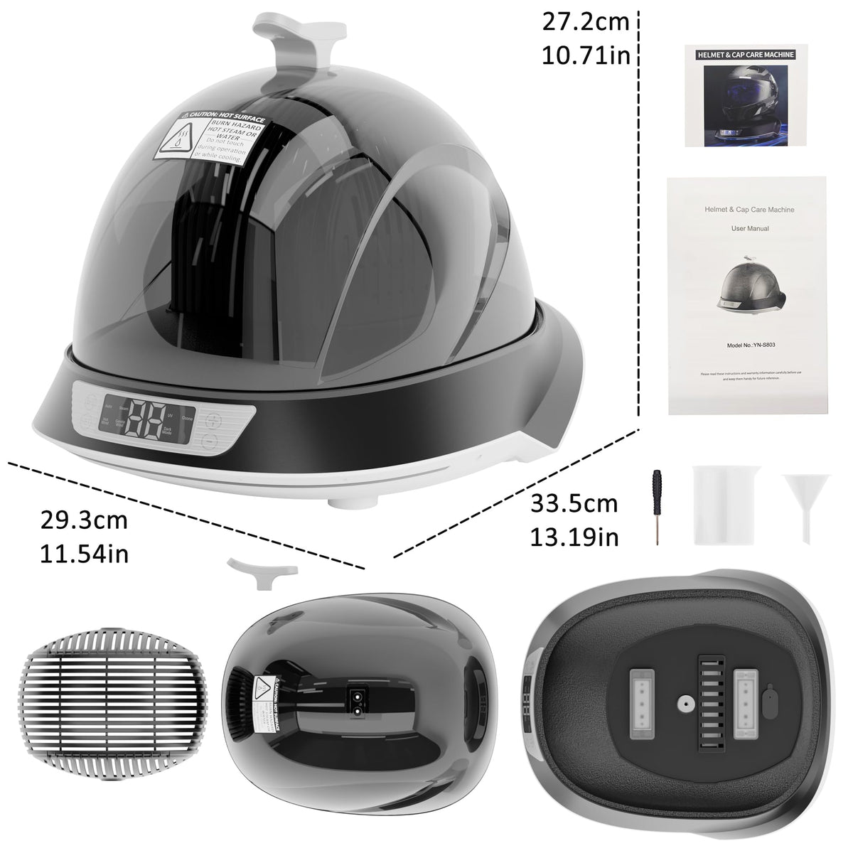 Hat Shaping and Steam Press Machine for Baseball Caps, Ozone Function
