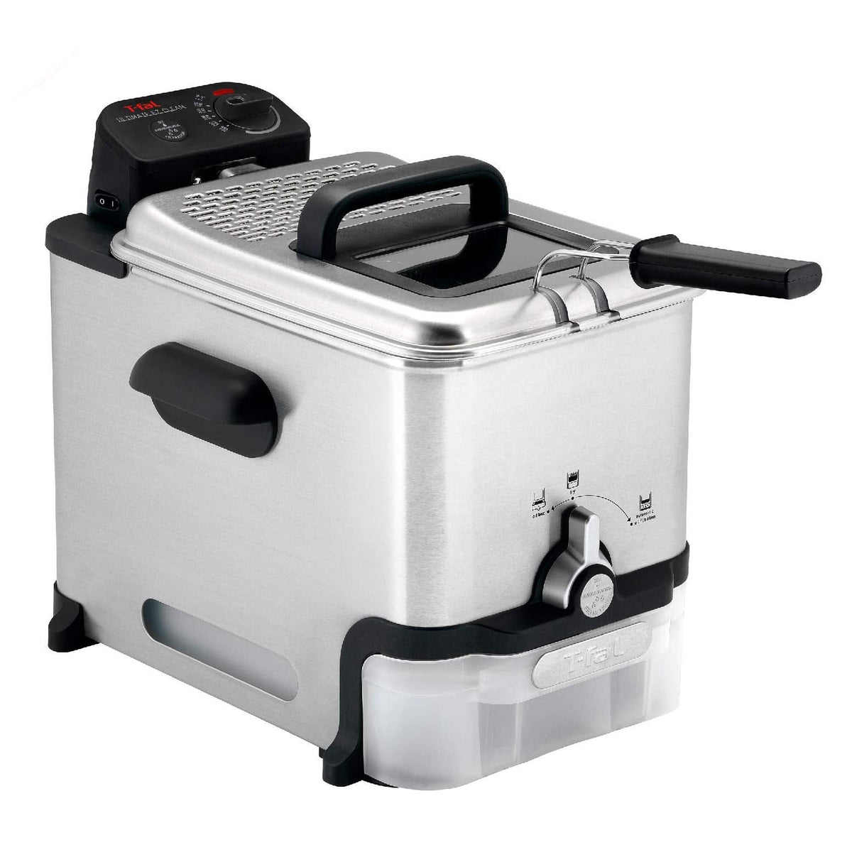 Deep Fryer with Basket 3.5L 1700W Oil Filtration Temperature Control Easy Clean Home Kitchen