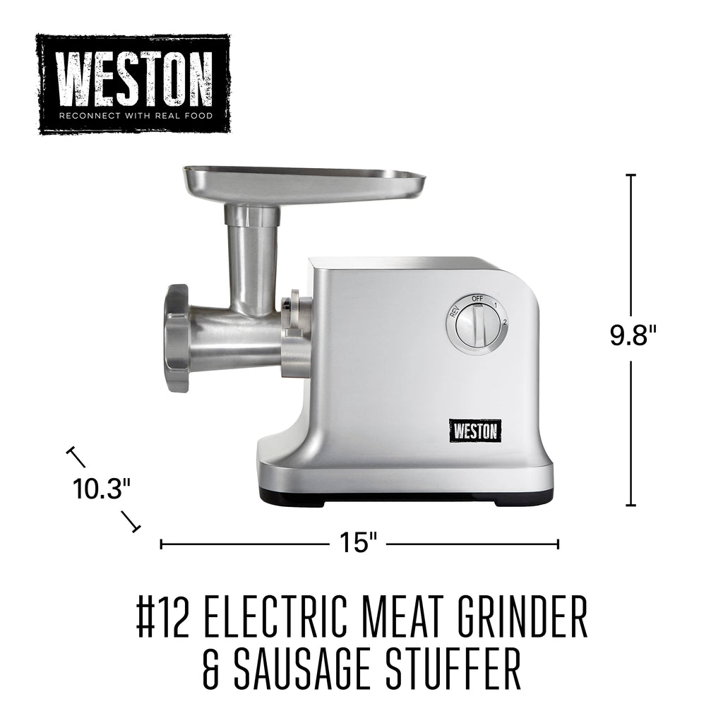 Electric meat grinder and sausage stuffer #12 heavy duty kitchen appliance for home commercial use