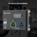 Smart Dryer Splitter EV Dryer 240V Auto Power Switch 3 Color LED 3.4 in LCD No Rewiring ETL 24 amp NEMA 10-30
