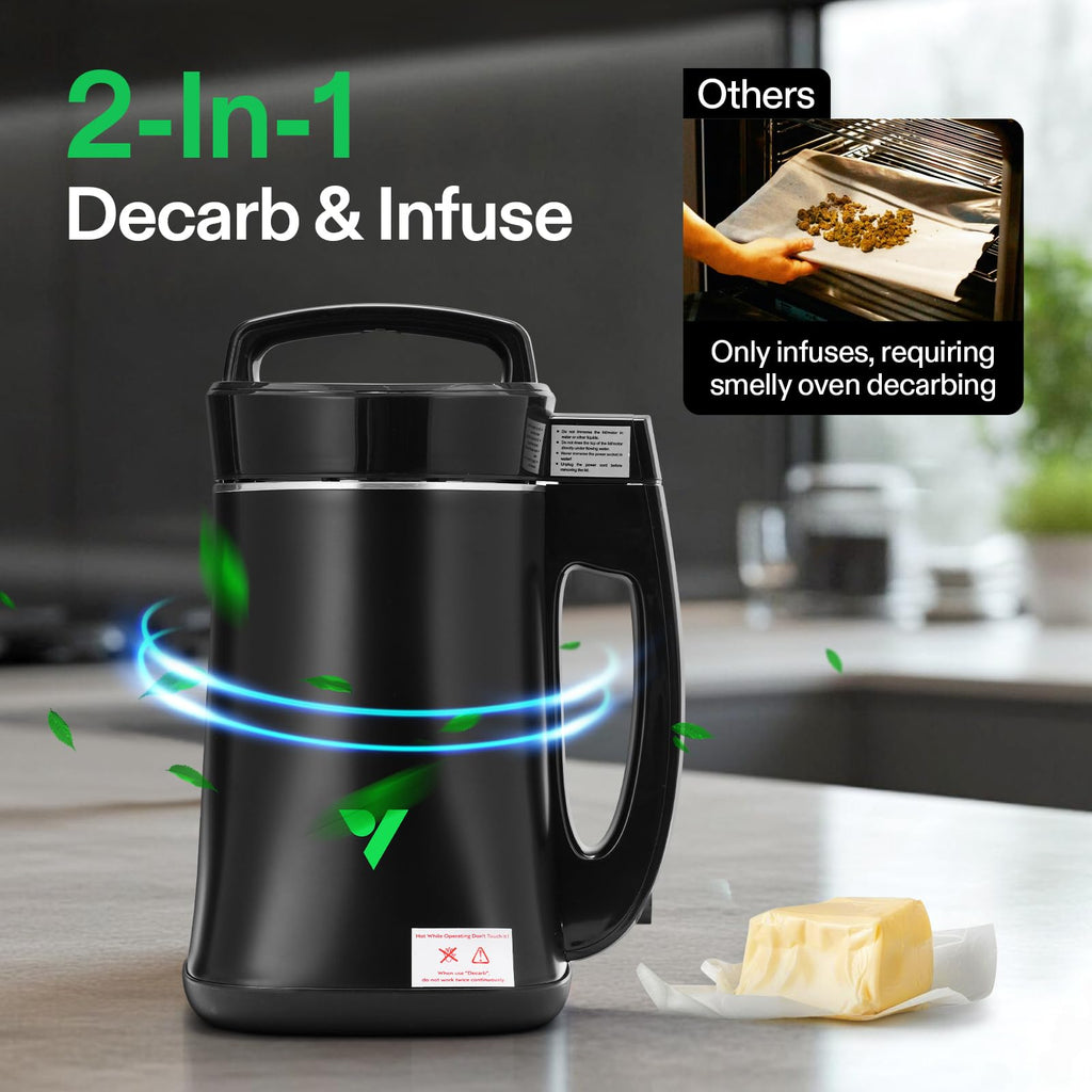 Herbal Decarboxylation and Infusion Machine for Butter Oil Tinctures Edibles with Temperature Control