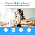 Bottom Loading Water Cooler Dispenser for 5 Gallon Bottles Stainless Steel Freestanding Home Office