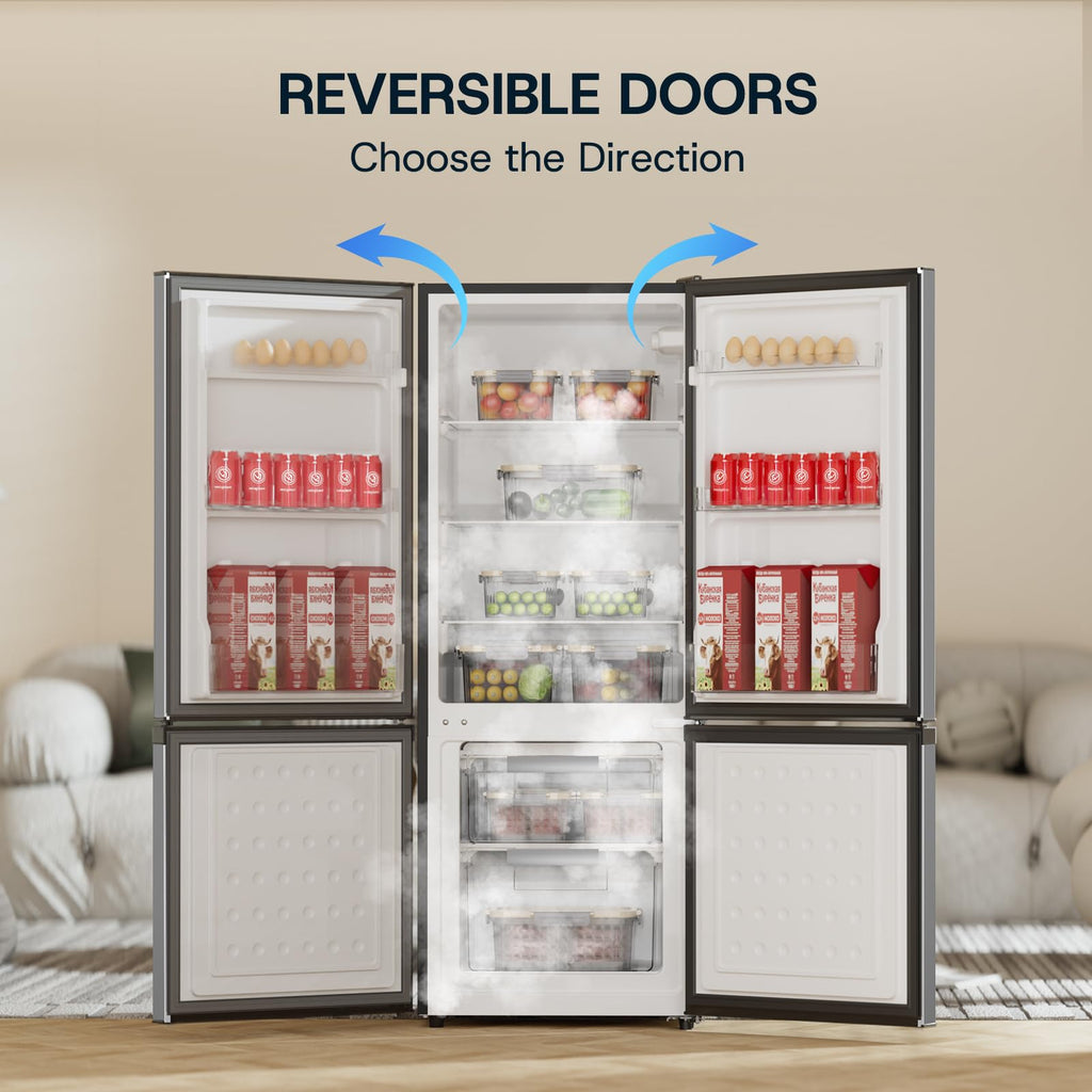 7.1 Cu.Ft Refrigerator with Bottom Freezer Compact Apartment Fridge for Kitchen Dorm Office Use