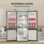 7.1 Cu.Ft Refrigerator with Bottom Freezer Compact Apartment Fridge for Kitchen Dorm Office Use
