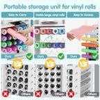360 Craft Cart 26 Vinyl Storage and Pegboards Rolling Organizer Compatible with Heat Press and Cutting Machine