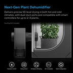 HYDRONE 5 Precision Plant Dehumidifier with 10 Drying Levels for Indoor Grow Rooms and Greenhouses