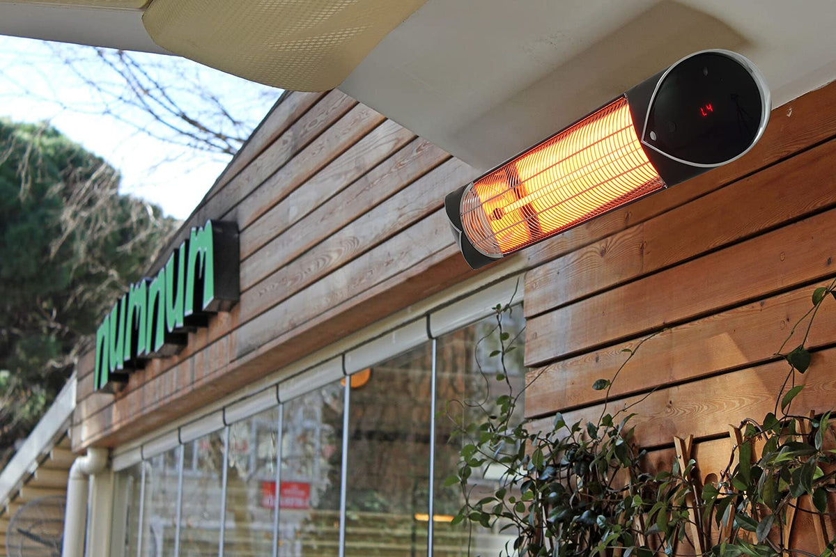 Infrared Electric Patio Heater Indoor Outdoor Portable Wall Garage Heater 1500W Stand Mount to Ceiling or Wall