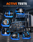 X7HD 10.1 inch Heavy Duty Truck Scanner 40 Resets Bidirectional Control ECU Coding DPF Regen Full System OBD2