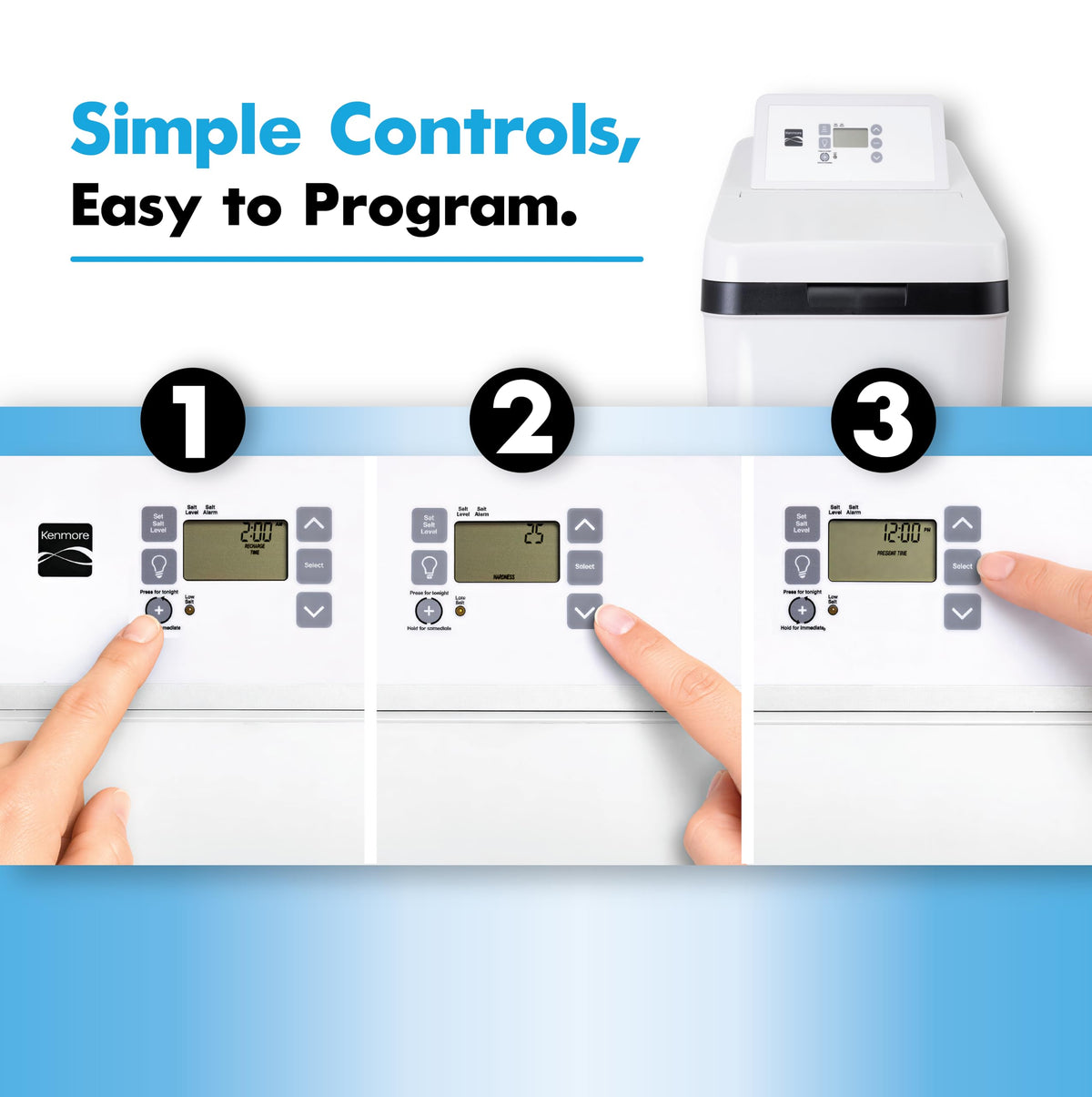 350 Whole House Water Softener System 32000 Grain High Capacity for Homes with 1 to 4 People