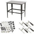 Steel welding table with 24 piece fit up tool kit 600 lb capacity heavy duty workbench for workshop