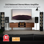 ZA3 Balanced Stereo Amp TPA3255 Mini 2 Channel Mono Amplifier for Passive Speakers Subwoofer 48V Power Supply