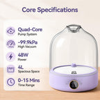2026 Upgraded Quad Core Pump Resin Bubble Remover 99.9kPa Vacuum for Epoxy Casting Degassing