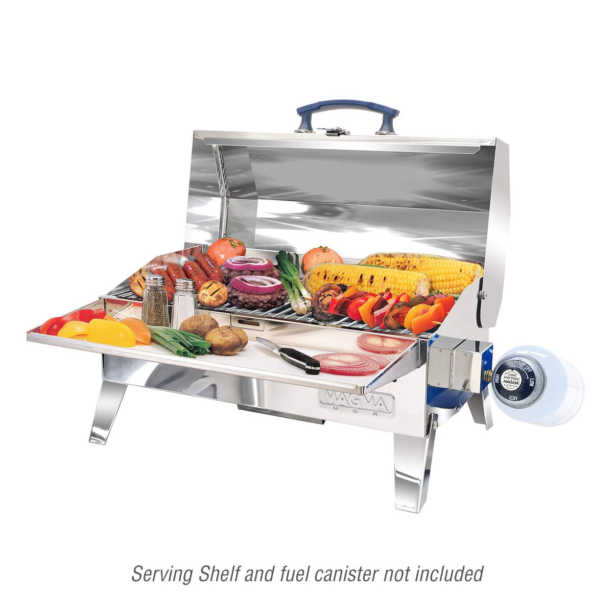 A10-703 Cabo Portable Gas Grill 9 x 18 Inch Compact Lightweight Outdoor BBQ Camping Travel Grill