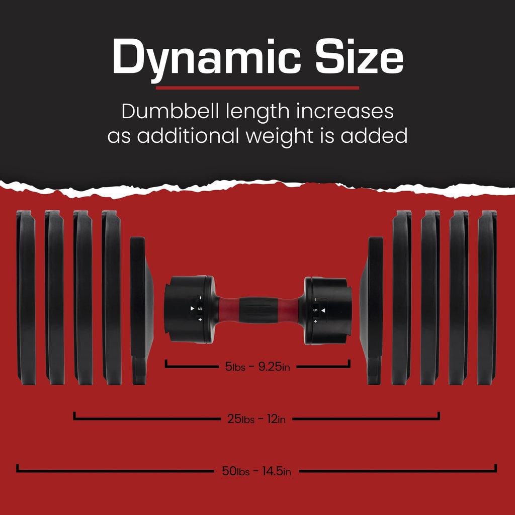 Adjustable Dumbbell Weight Set Compact All in One Home Gym Strength Training Fitness Equipment