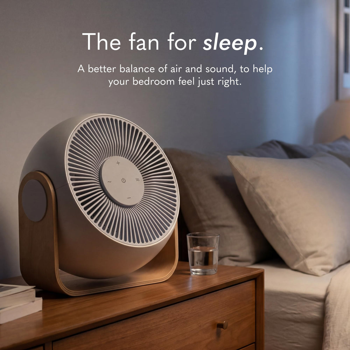 Smart Cooling Fan with White Noise for Bedroom Sleep