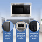 1.0 Cu Ft RV Microwave with Trim Kit Stainless Steel Microwave Oven for Camper Travel Trailer