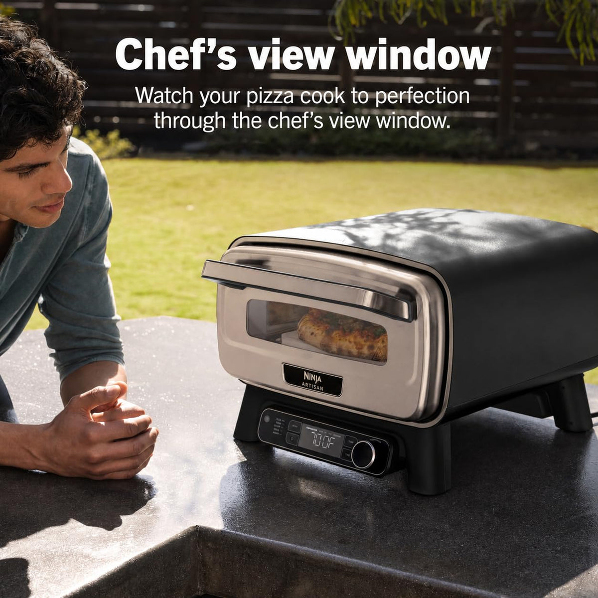 Artisan Pizza Oven MO201 12 Inch Pizza in 3 Minutes 700F 5 in 1 Gray Portable Countertop Oven