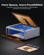 Falcon A1 10W Laser Engraver 80W Enclosed 600mm/s HD Camera Auto Pos Smart Recognition Wood Metal Class 1
