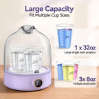 2026 Upgraded Quad Core Pump Resin Bubble Remover 99.9kPa Vacuum for Epoxy Casting Degassing
