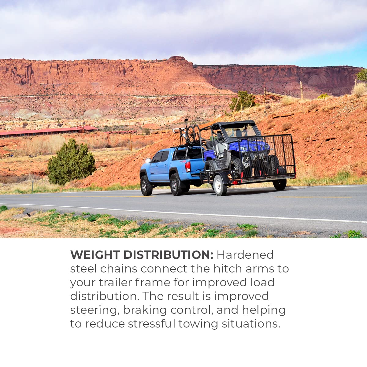 Connect Weight Distribution Hitch Heavy Duty Towing Trailer Hitch Adjustable Sway Control System