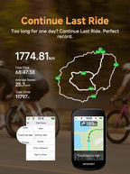 BSC500 GPS Bike Computer with 3.3 inch Touch Screen Map and Voice Navigation for Cycling Use