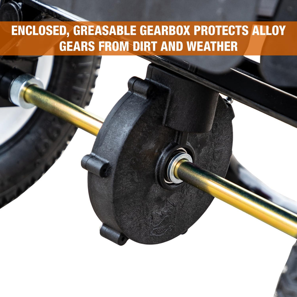 3039632R 100 lb All Season Walk Behind Broadcast Spreader for Lawn Seed Fertilizer Ice Melt