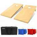 Solid Wood Premium Cornhole Set 4 x 2 ft or 3 x 2 ft Game Boards with 8 Cornhole Toss Bags