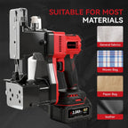 Cordless Bag Sewing Machine with 2x3.0Ah Batteries Portable Electric Handheld Stitcher for Fabric