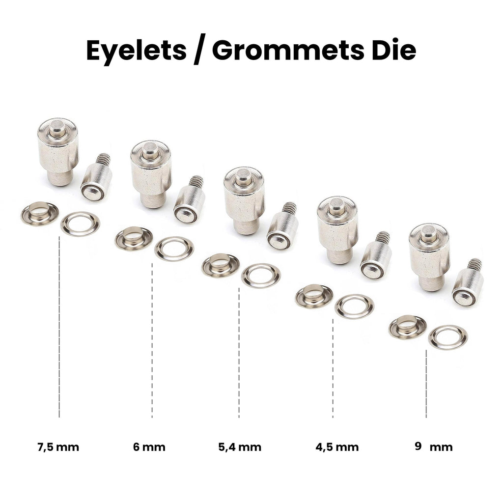 Hand Press Machine with Setting Dies All in One Set for Snap Button Fastener Rivet Eyelet Grommet