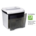AU1285MD compact high security 12 sheet micro cut paper CD credit card pullout basket shredder white black