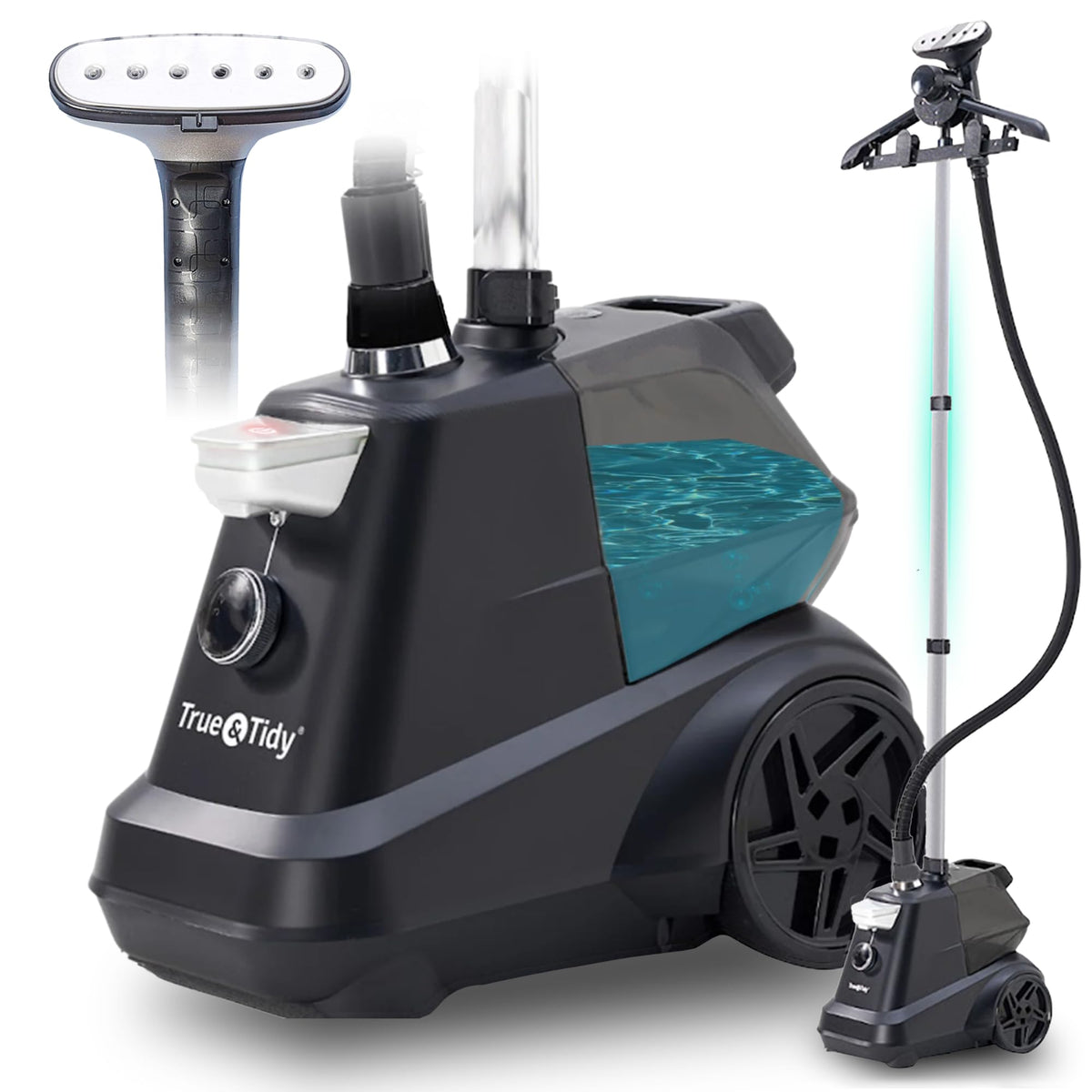 Commercial Standing Garment Steamer, 1800W, 3L Tank, 90 Minute Steam
