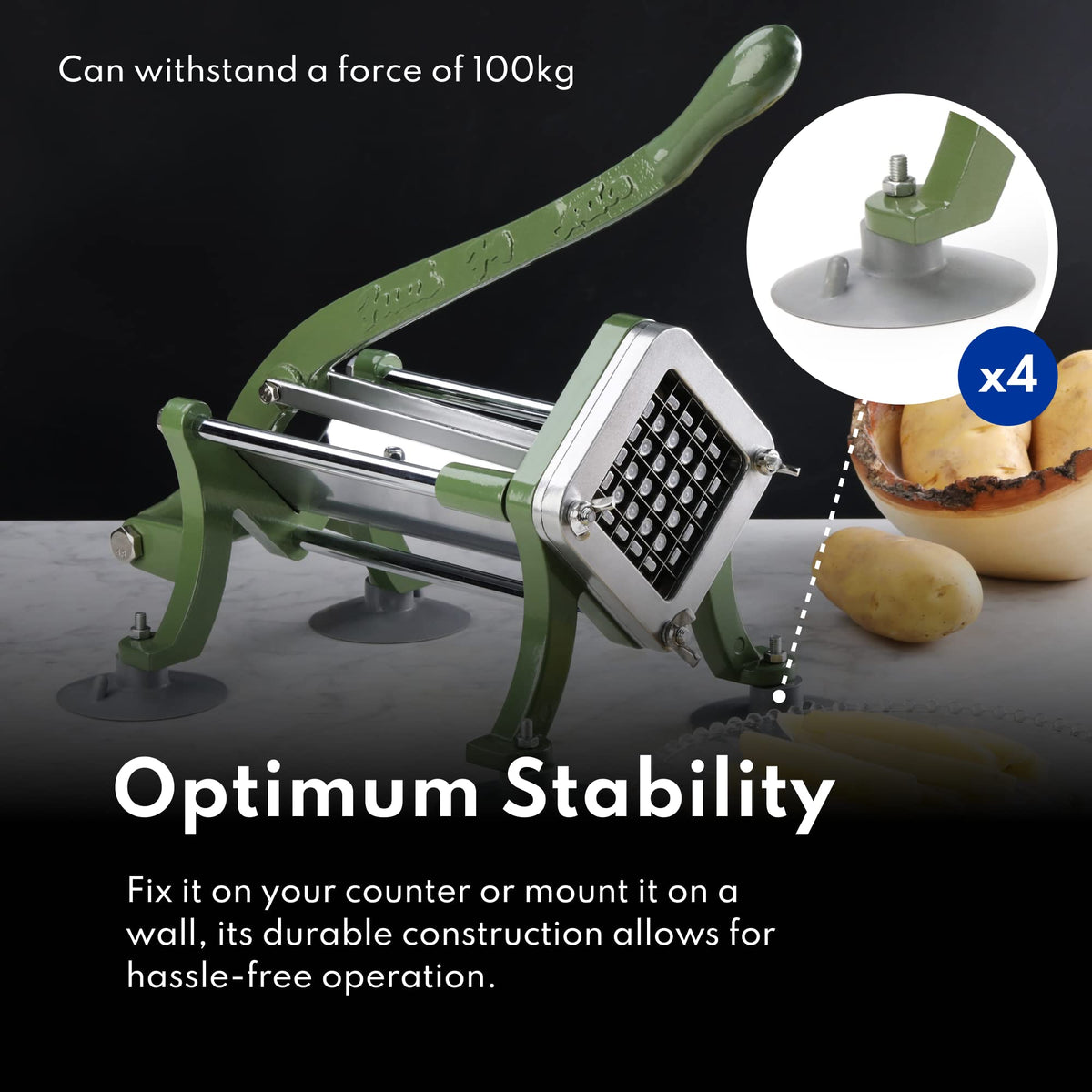 Commercial Grade French Fry Cutter Heavy Duty Potato Slicer for Kitchen and Restaurant Use