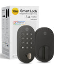 Smart Lock Deadbolt Compatible with Google Matter Keyless Entry App Control Smart Home Matte Black