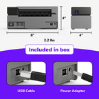 USB Shipping Label Printer Commercial Grade 4x6 Thermal Printer for Packages Mailing and Shipping