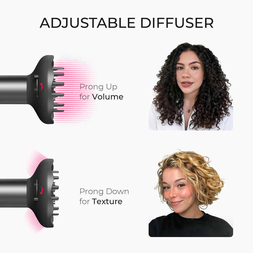 Blow Dryer with Comb and Diffuser 110000RPM Professional Ionic Hair Dryer for Fast Salon Drying