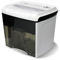AU1285MD compact high security 12 sheet micro cut paper CD credit card pullout basket shredder white black