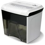AU1285MD compact high security 12 sheet micro cut paper CD credit card pullout basket shredder white black