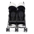 3Dlite Lightweight Folding Side by Side Double Stroller with 5 Point Harness for Infants Toddlers Black