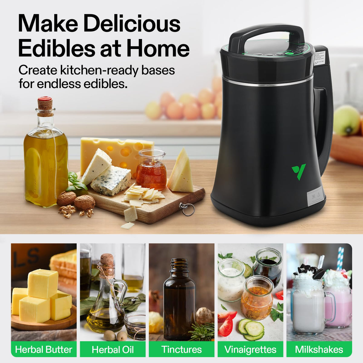 Herbal Decarboxylation and Infusion Machine for Butter Oil Tinctures Edibles with Temperature Control