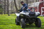 ATVS100 100 lb ATV rear rack mount broadcast spreader for efficient seed and fertilizer spreading