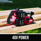2x20V PWR CORE Brushless 7-1/4 Rear Handle Circular Saw Kit 2x5.0Ah Dual Port Auto Jump Charger CR5429B-20 Red
